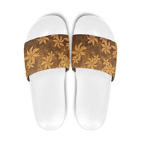 Tiare Tahiti Slide Sandals Brown Polynesia Motifs - Polynesian Pride