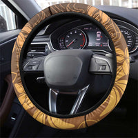 Tiare Tahiti Steering Wheel Cover Brown Polynesia Motifs - Polynesian Pride