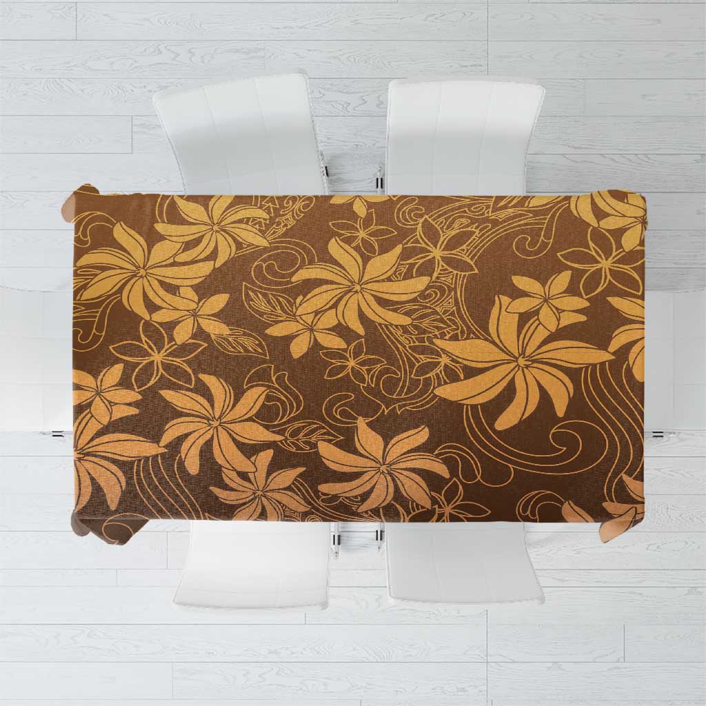 Tiare Tahiti Tablecloth Brown Polynesia Motifs - Polynesian Pride