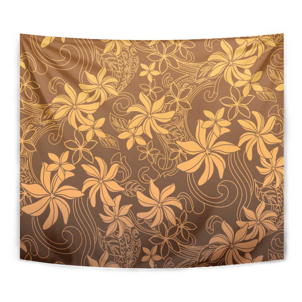 Tiare Tahiti Tapestry Brown Polynesia Motifs - Polynesian Pride