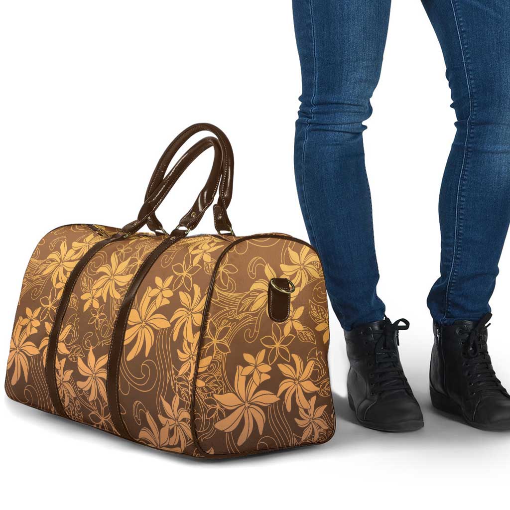 Tiare Tahiti Travel Bag Brown Polynesia Motifs - Polynesian Pride