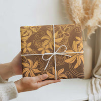 Tiare Tahiti Wrapping Paper Brown Polynesia Motifs - Polynesian Pride
