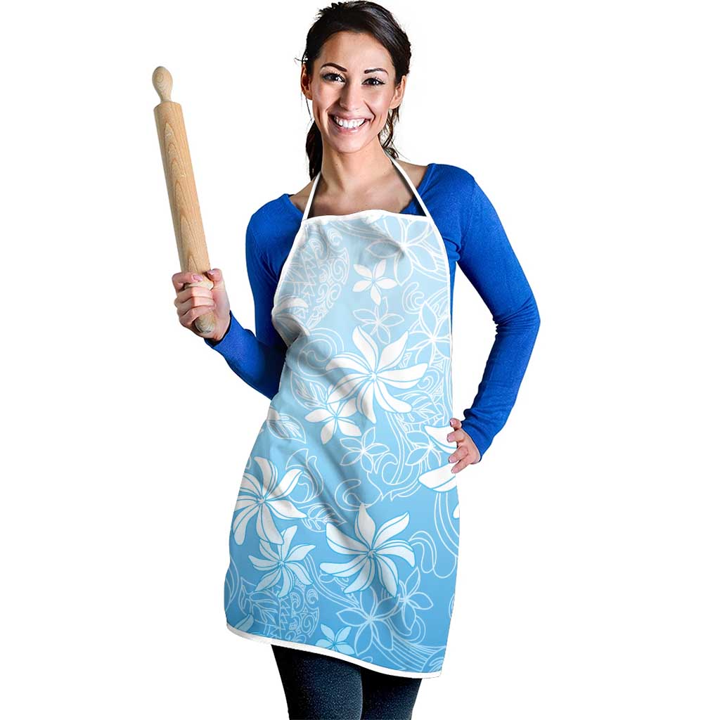 Tiare Tahiti Apron Blue Polynesia Motifs - Polynesian Pride