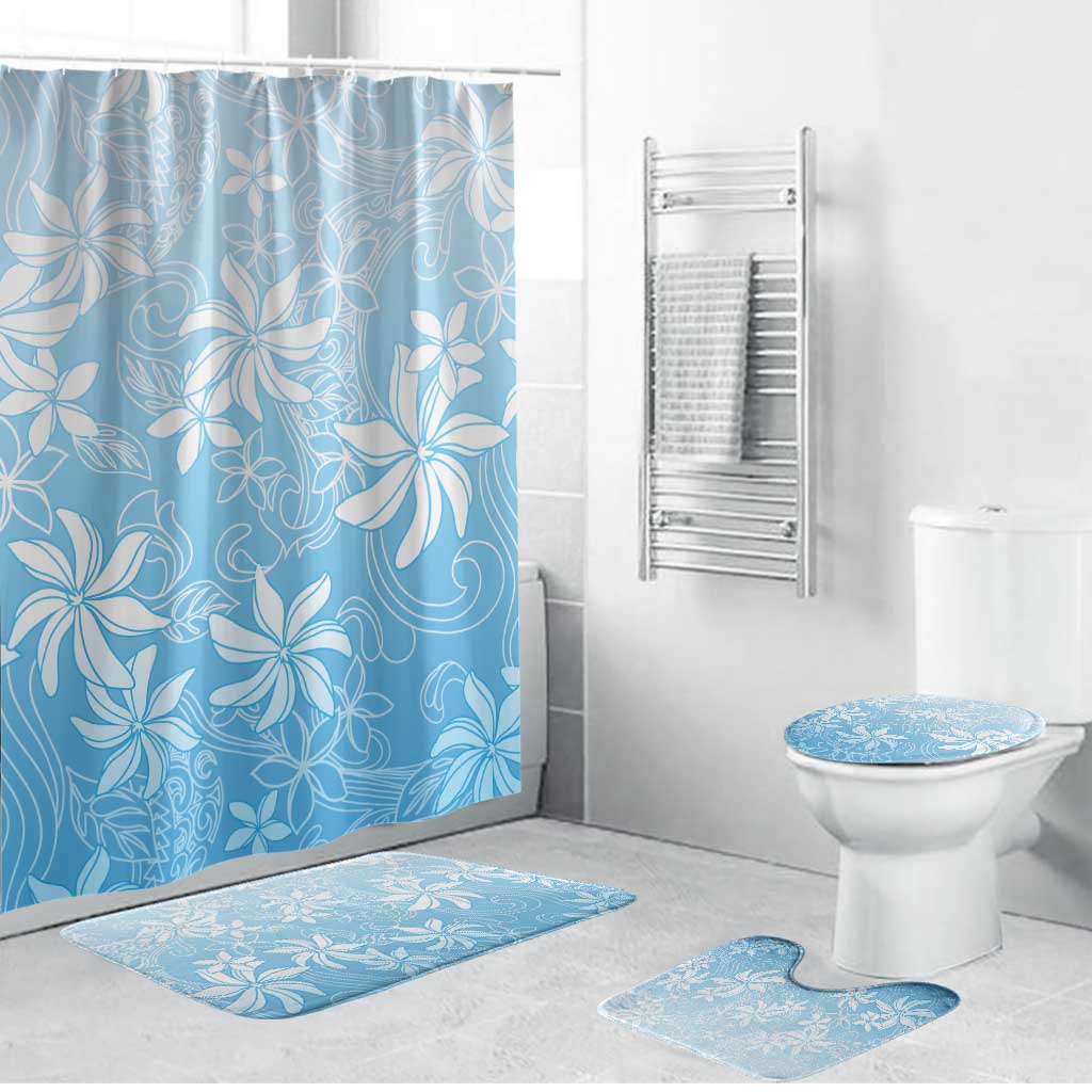 Tiare Tahiti Bathroom Set Blue Polynesia Motifs - Polynesian Pride