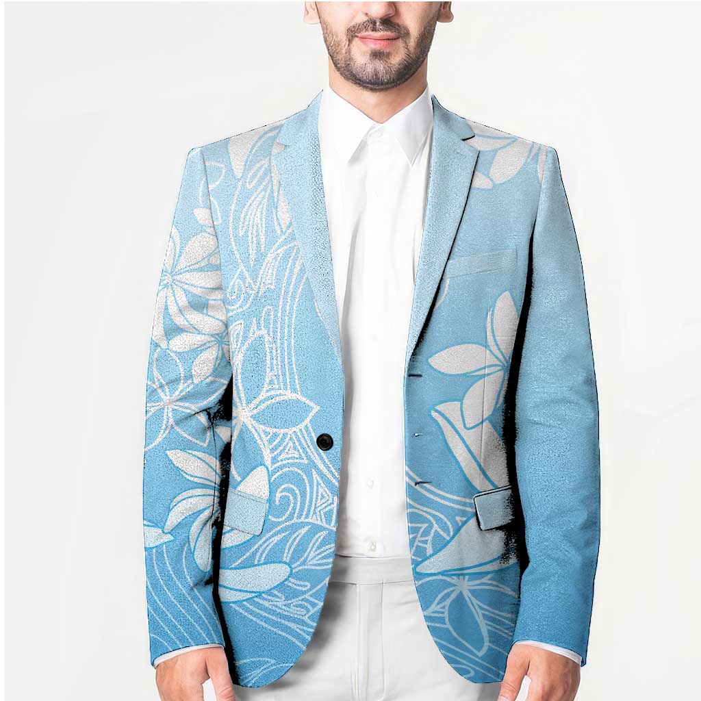 Tiare Tahiti Blazer Blue Polynesia Motifs - Polynesian Pride
