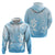 Tiare Tahiti Hoodie Blue Polynesia Motifs - Polynesian Pride