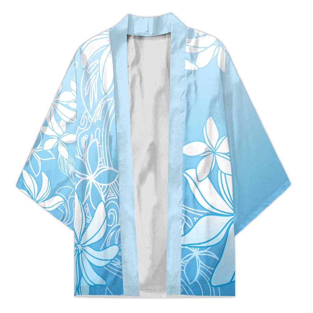Tiare Tahiti Kimono Blue Polynesia Motifs - Polynesian Pride