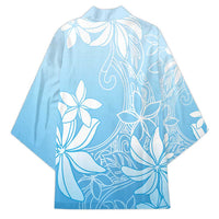 Tiare Tahiti Kimono Blue Polynesia Motifs - Polynesian Pride
