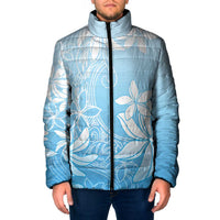 Tiare Tahiti Padded Jacket Blue Polynesia Motifs - Polynesian Pride