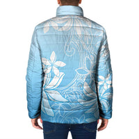 Tiare Tahiti Padded Jacket Blue Polynesia Motifs - Polynesian Pride