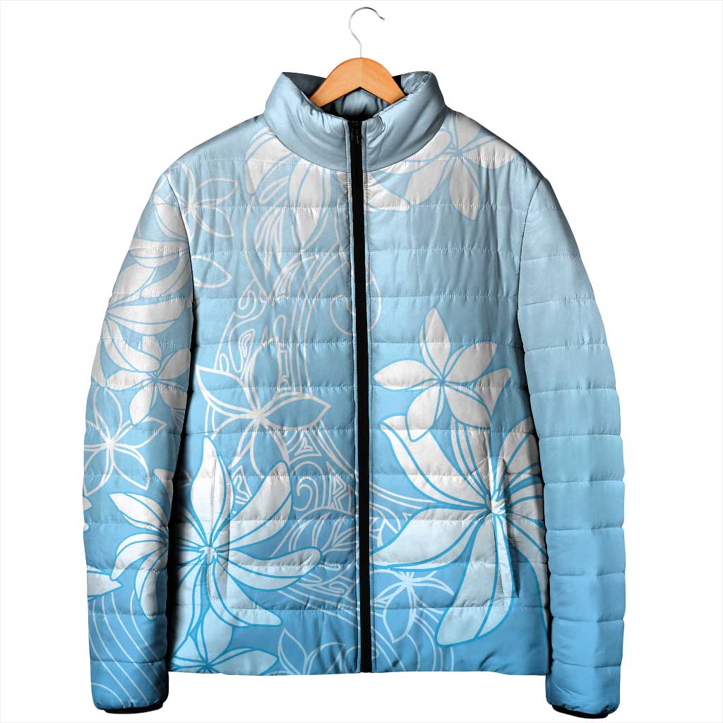 Tiare Tahiti Padded Jacket Blue Polynesia Motifs - Polynesian Pride