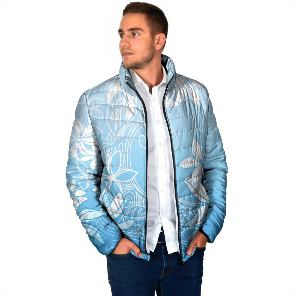 Tiare Tahiti Padded Jacket Blue Polynesia Motifs - Polynesian Pride