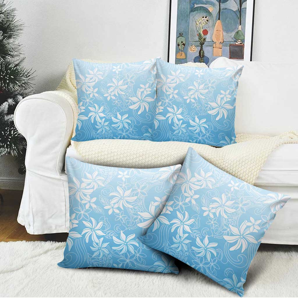 Tiare Tahiti Pillow Cover Blue Polynesia Motifs - Polynesian Pride
