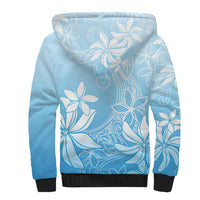 Tiare Tahiti Sherpa Hoodie Blue Polynesia Motifs - Polynesian Pride