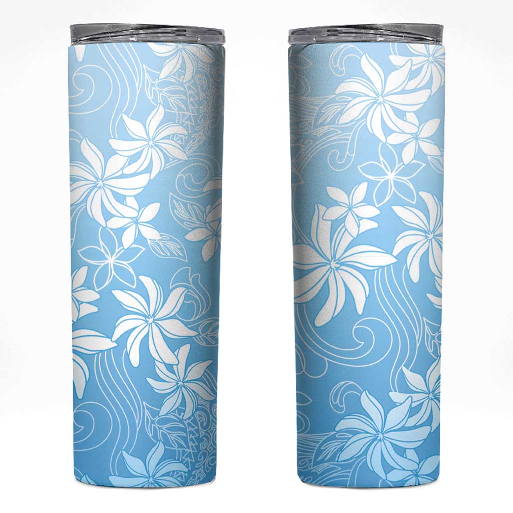 Tiare Tahiti Skinny Tumbler Blue Polynesia Motifs - Polynesian Pride