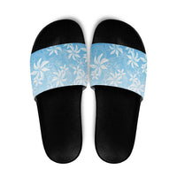 Tiare Tahiti Slide Sandals Blue Polynesia Motifs - Polynesian Pride