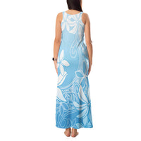 Tiare Tahiti Tank Maxi Dress Blue Polynesia Motifs - Polynesian Pride