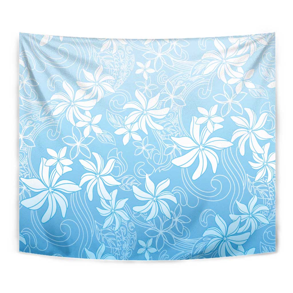 Tiare Tahiti Tapestry Blue Polynesia Motifs - Polynesian Pride