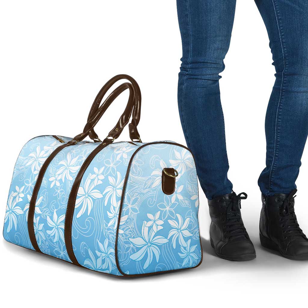 Tiare Tahiti Travel Bag Blue Polynesia Motifs - Polynesian Pride