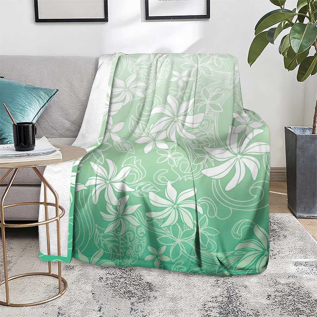 Tiare Tahiti Blanket Matcha Polynesia Motifs - Polynesian Pride