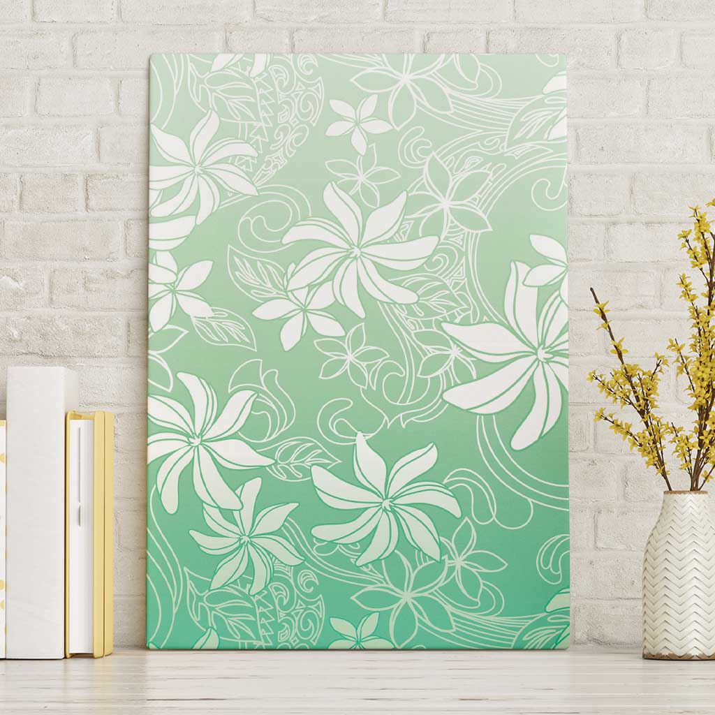 Tiare Tahiti Canvas Wall Art Matcha Polynesia Motifs - Polynesian Pride