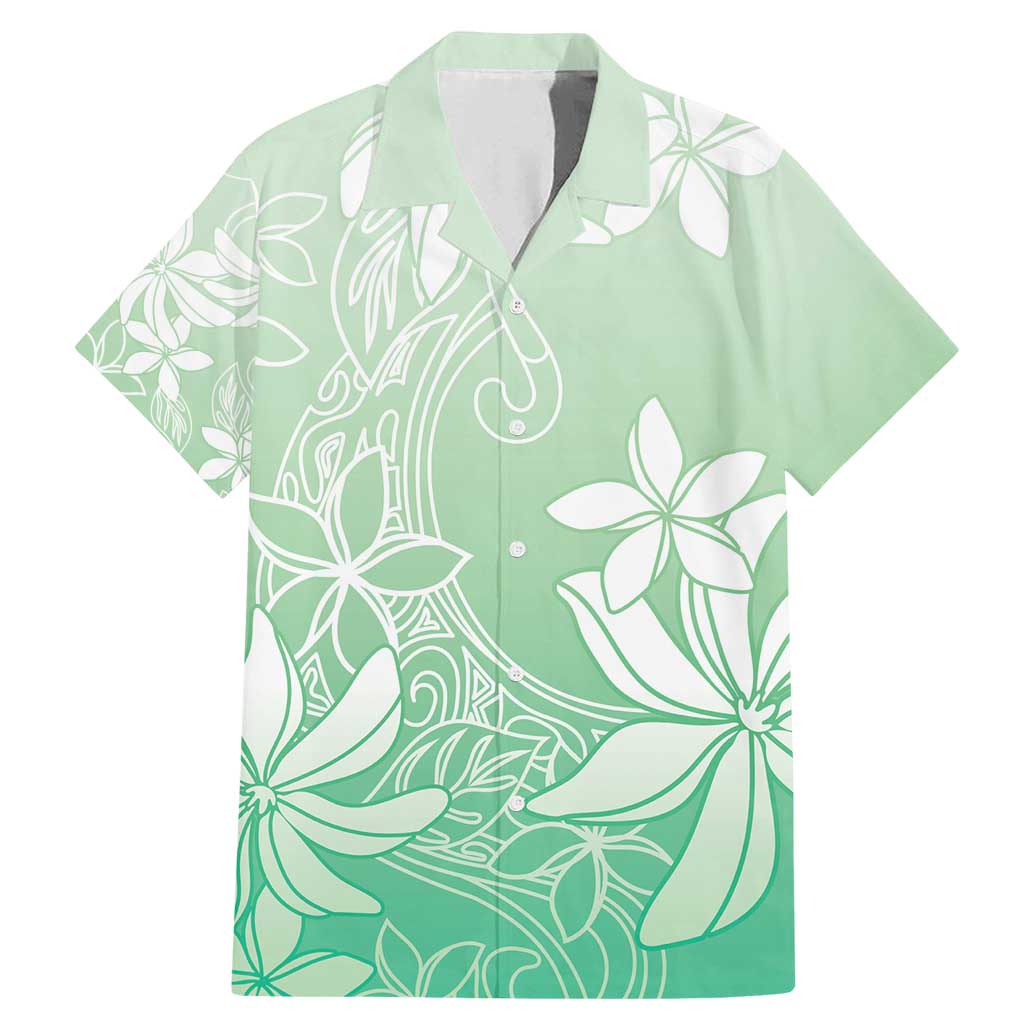 Tiare Tahiti Family Matching Mermaid Dress and Hawaiian Shirt Matcha Polynesia Motifs - Polynesian Pride