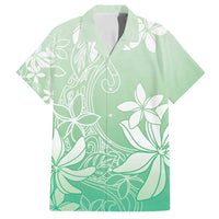 Tiare Tahiti Family Matching Off Shoulder Maxi Dress and Hawaiian Shirt Matcha Polynesia Motifs - Polynesian Pride