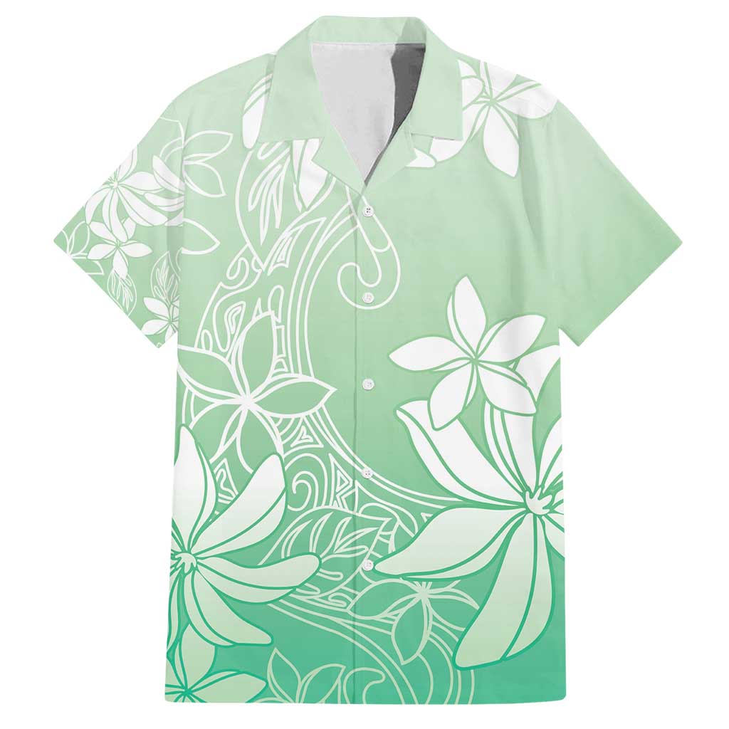 Tiare Tahiti Family Matching Summer Maxi Dress and Hawaiian Shirt Matcha Polynesia Motifs - Polynesian Pride