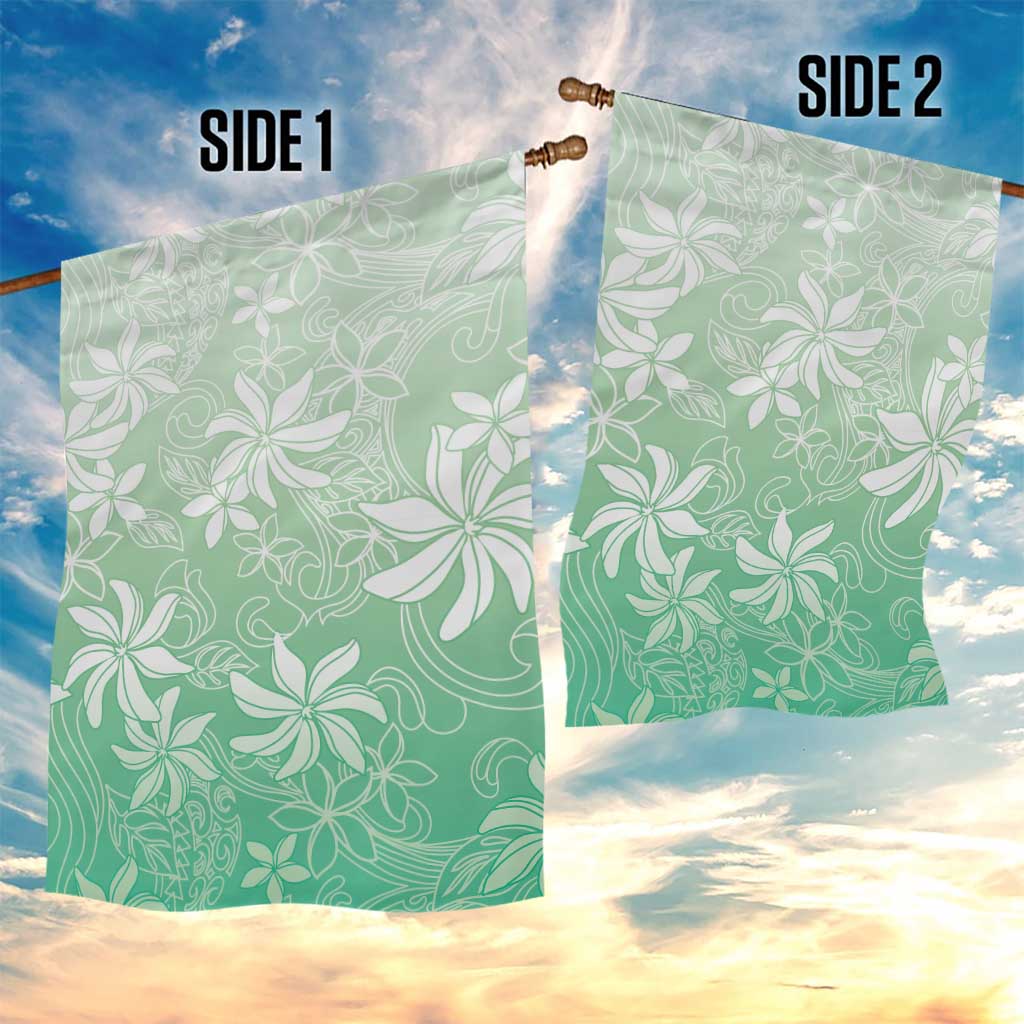 Tiare Tahiti Garden Flag Matcha Polynesia Motifs - Polynesian Pride