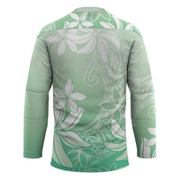 Tiare Tahiti Hockey Jersey Matcha Polynesia Motifs - Polynesian Pride