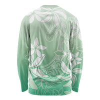 Tiare Tahiti Long Sleeve Shirt Matcha Polynesia Motifs - Polynesian Pride