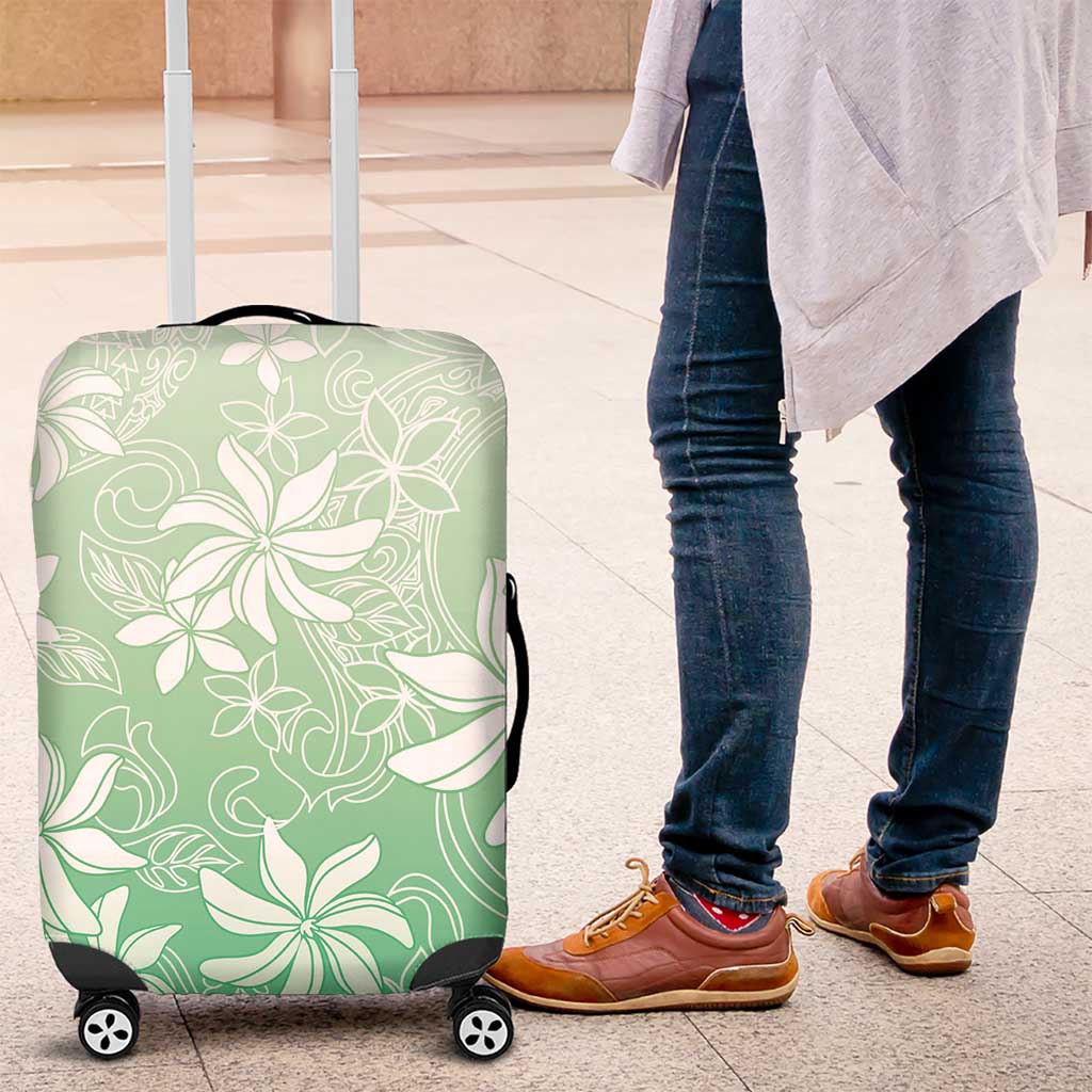 Tiare Tahiti Luggage Cover Matcha Polynesia Motifs - Polynesian Pride