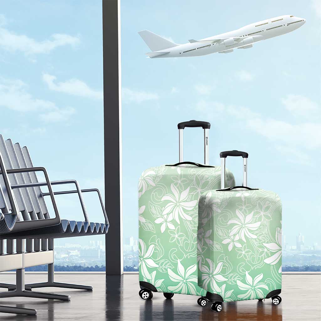 Tiare Tahiti Luggage Cover Matcha Polynesia Motifs - Polynesian Pride