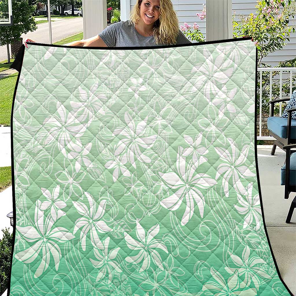 Tiare Tahiti Quilt Matcha Polynesia Motifs - Polynesian Pride