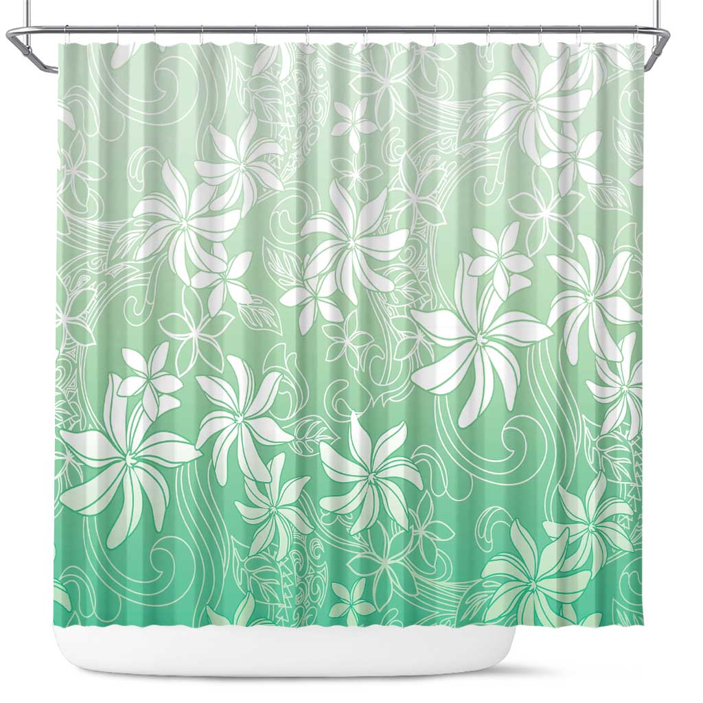 Tiare Tahiti Shower Curtain Matcha Polynesia Motifs - Polynesian Pride
