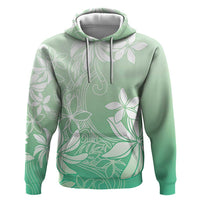 Tiare Tahiti Zip Hoodie Matcha Polynesia Motifs - Polynesian Pride