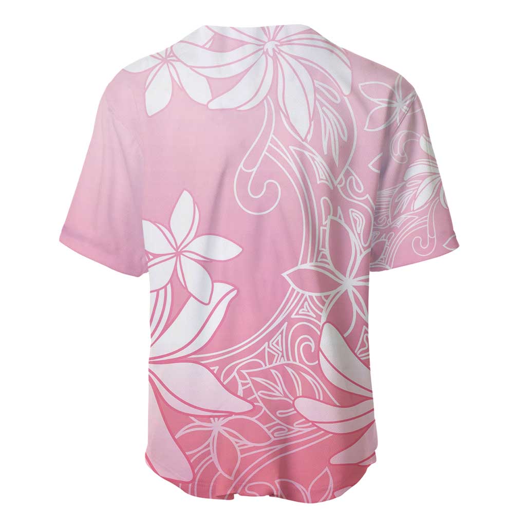 Tiare Tahiti Baseball Jersey Pink Polynesia Motifs - Polynesian Pride