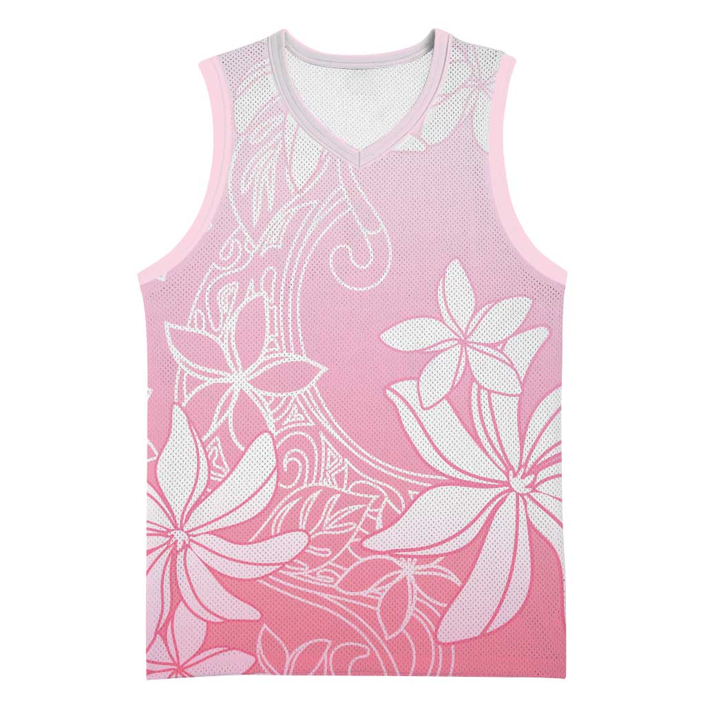 Tiare Tahiti Basketball Jersey Pink Polynesia Motifs - Polynesian Pride