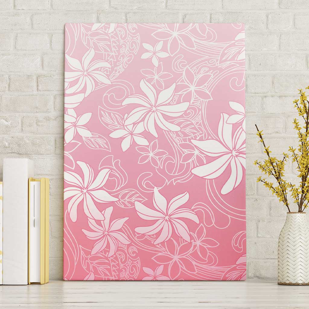 Tiare Tahiti Canvas Wall Art Pink Polynesia Motifs - Polynesian Pride