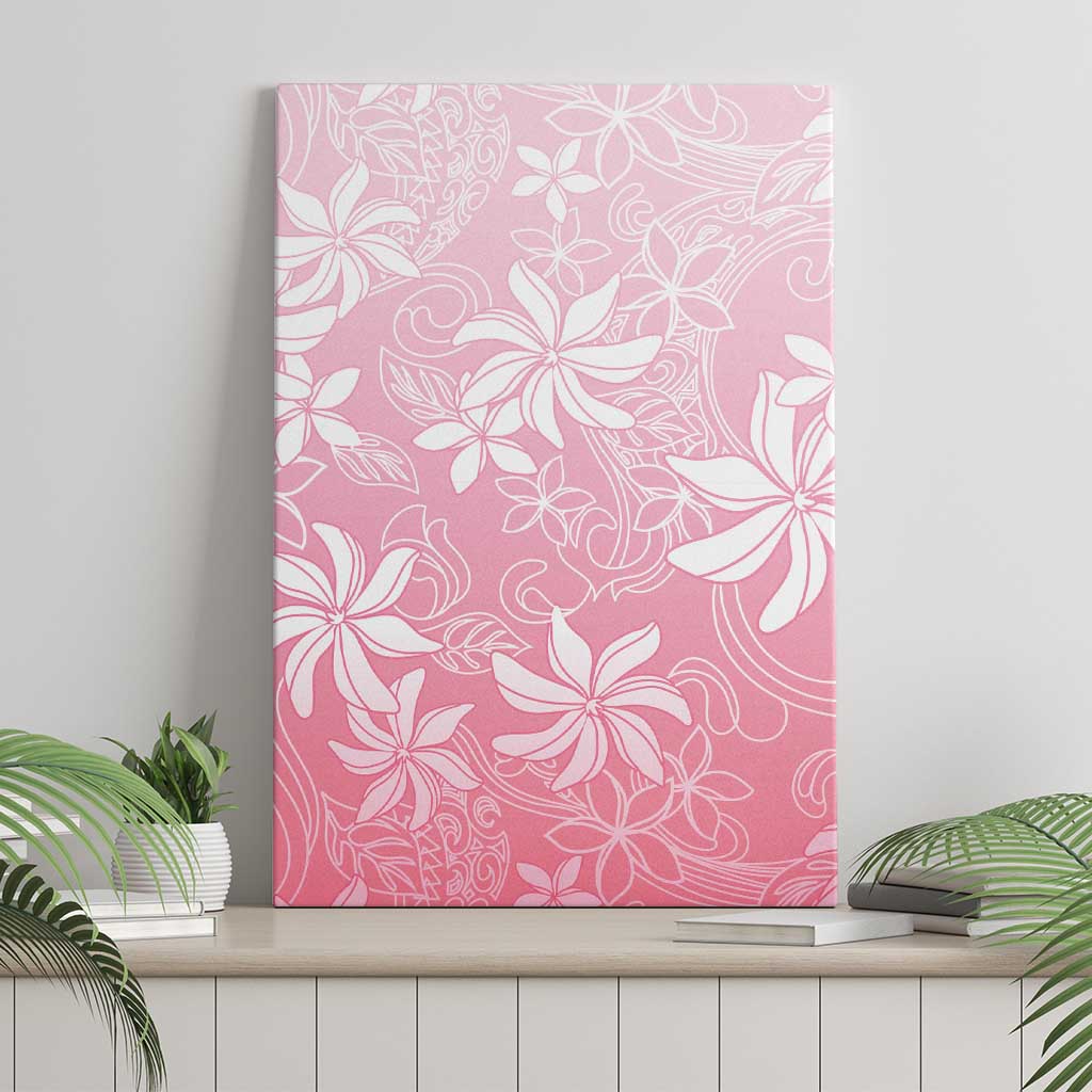 Tiare Tahiti Canvas Wall Art Pink Polynesia Motifs - Polynesian Pride