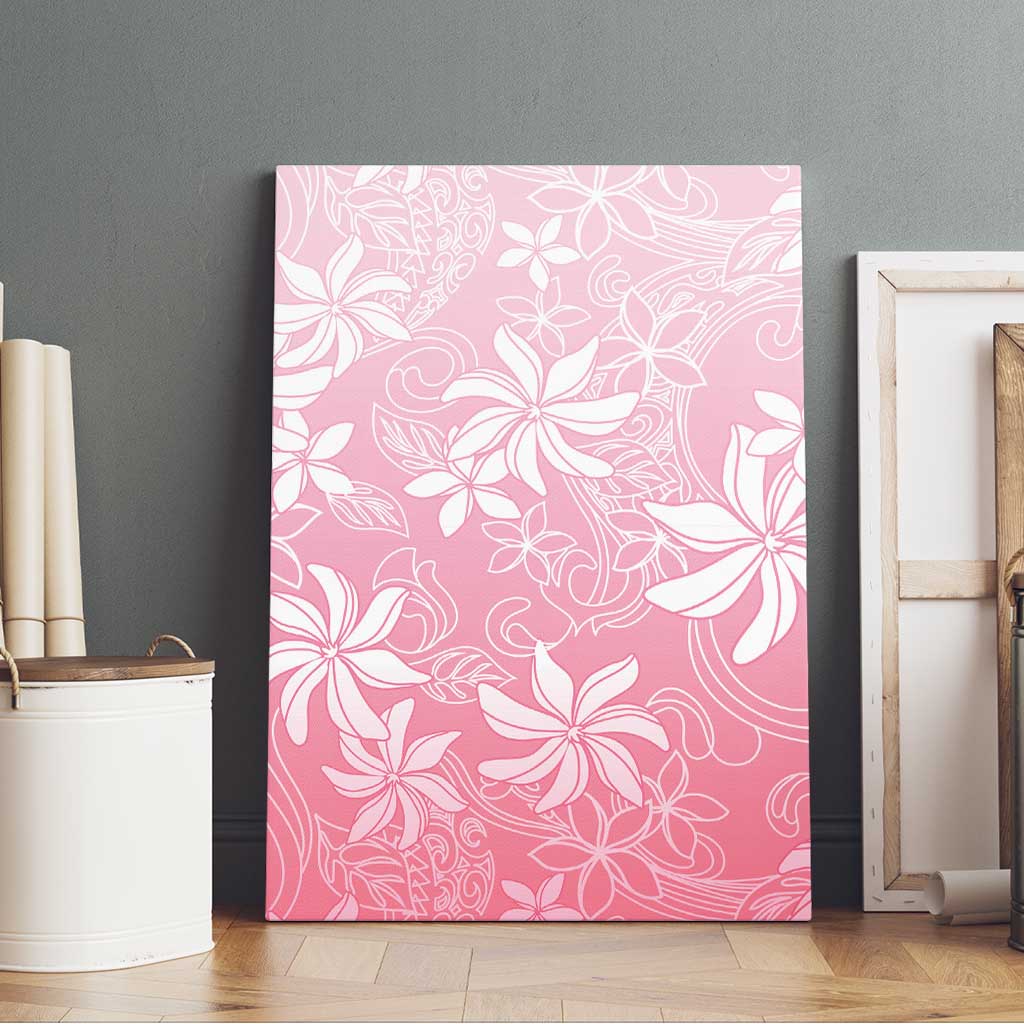 Tiare Tahiti Canvas Wall Art Pink Polynesia Motifs - Polynesian Pride