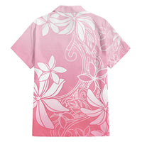 Tiare Tahiti Family Matching Long Sleeve Bodycon Dress and Hawaiian Shirt Pink Polynesia Motifs - Polynesian Pride