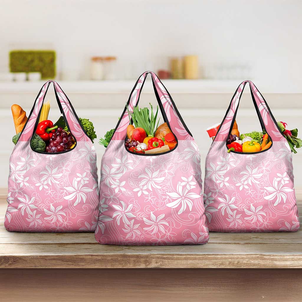 Tiare Tahiti Grocery Bag Pink Polynesia Motifs - Polynesian Pride