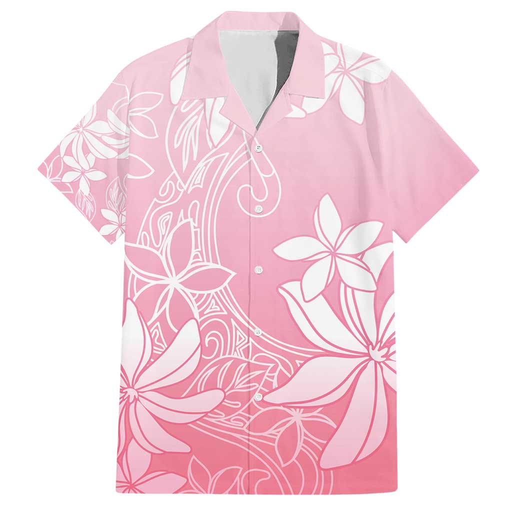Tiare Tahiti Hawaiian Shirt Pink Polynesia Motifs - Polynesian Pride