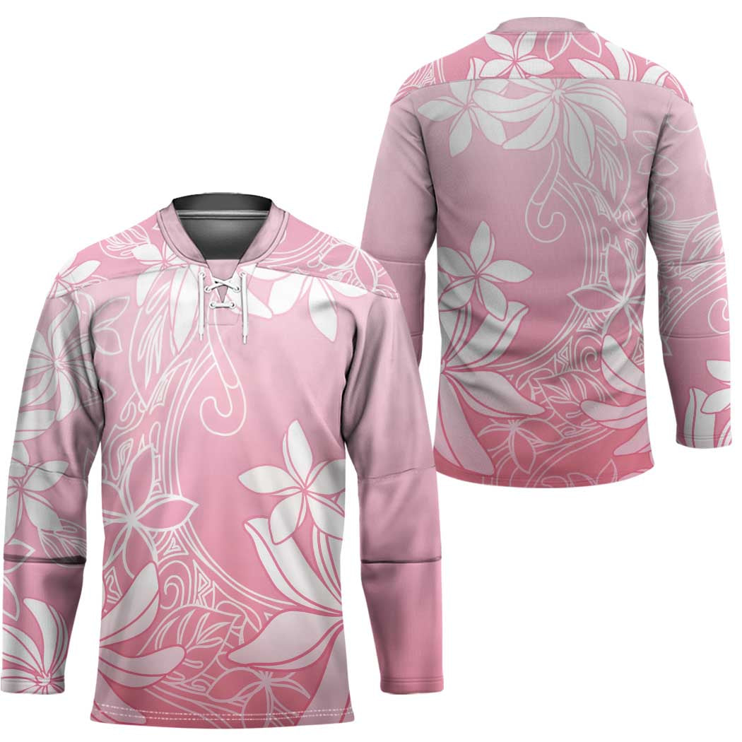 Tiare Tahiti Hockey Jersey Pink Polynesia Motifs - Polynesian Pride