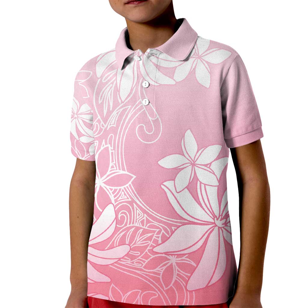 Tiare Tahiti Kid Polo Shirt Pink Polynesia Motifs - Polynesian Pride