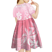 Tiare Tahiti Kid Short Sleeve Dress Pink Polynesia Motifs - Polynesian Pride