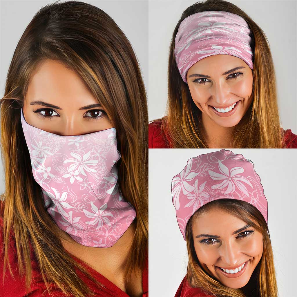 Tiare Tahiti Neck Gaiter Pink Polynesia Motifs - Polynesian Pride