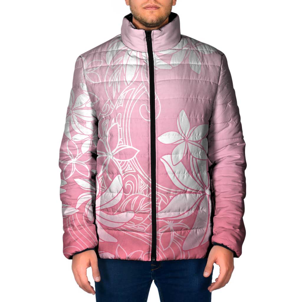 Tiare Tahiti Padded Jacket Pink Polynesia Motifs - Polynesian Pride