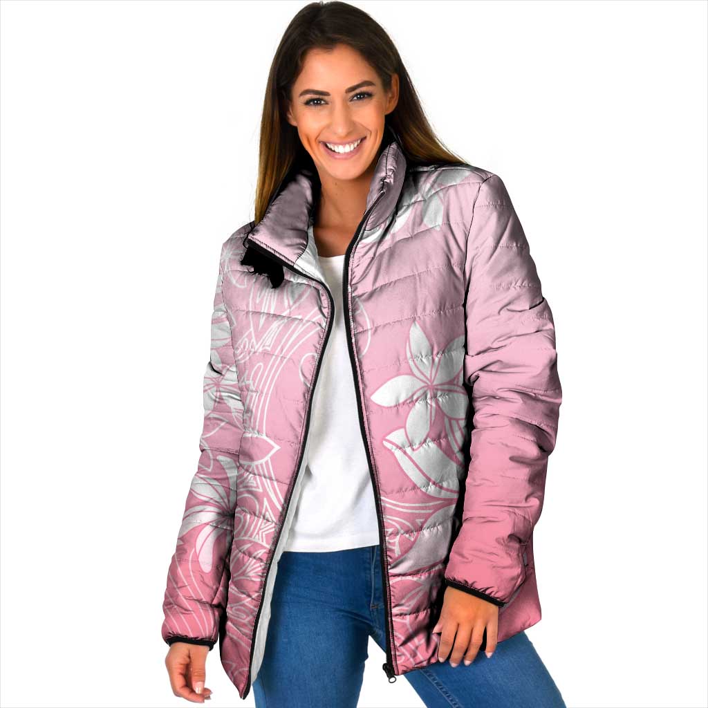 Tiare Tahiti Padded Jacket Pink Polynesia Motifs - Polynesian Pride